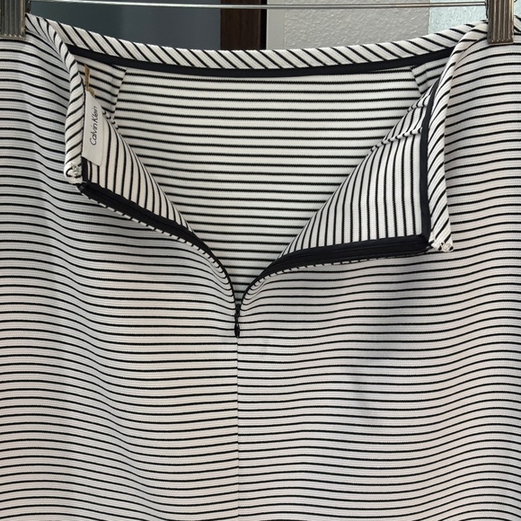 Calvin Klein Skirt - White with Black Stripes Size 14 - Picture 5 of 8